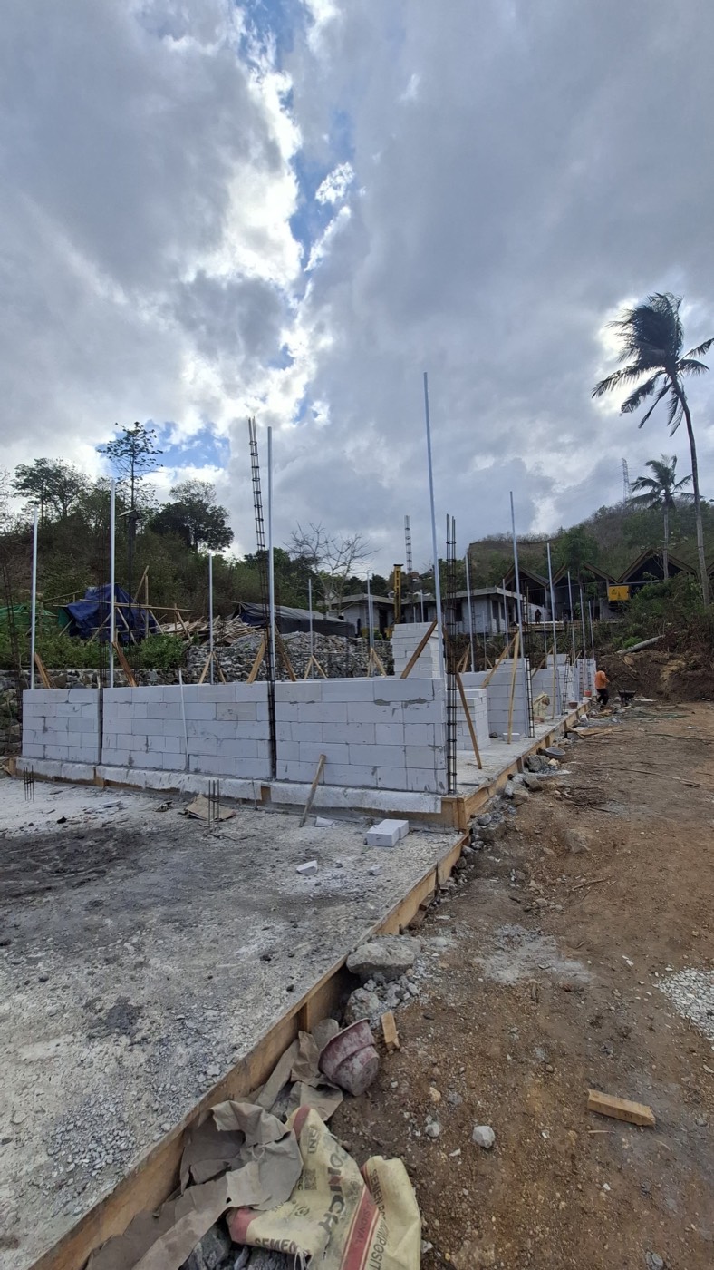 Blockwork walls rising on site, September 2026